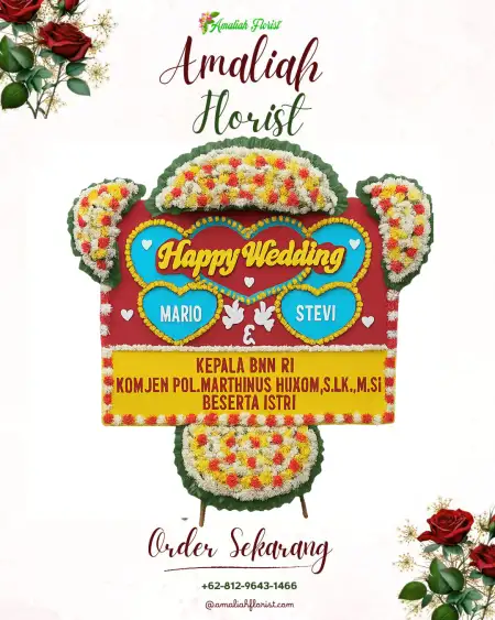 Papan Bunga Pernikahan Parerejo